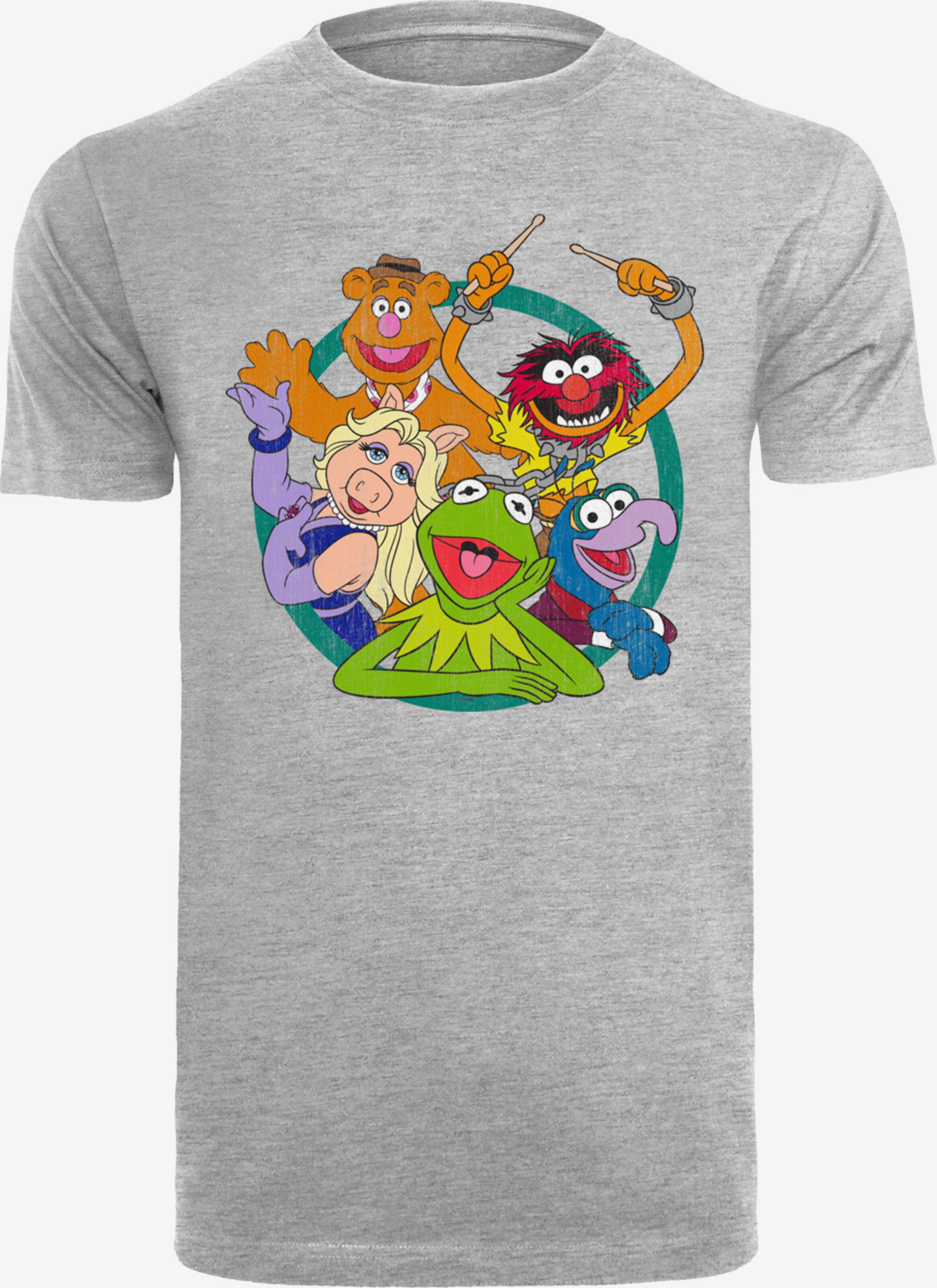 F4NT4STIC Shirt 'Disney The Muppets Group Circle' in Mottled Grey | ABOUT  YOU