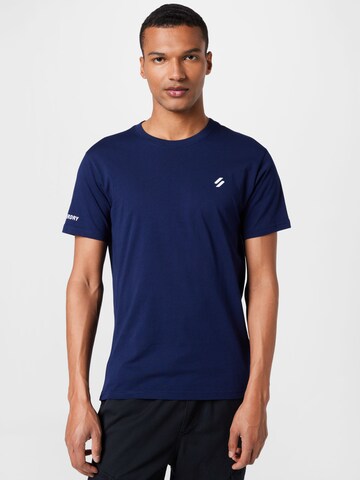 T-Shirt fonctionnel Superdry en bleu : devant