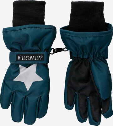 Villervalla Gloves in Blue: front