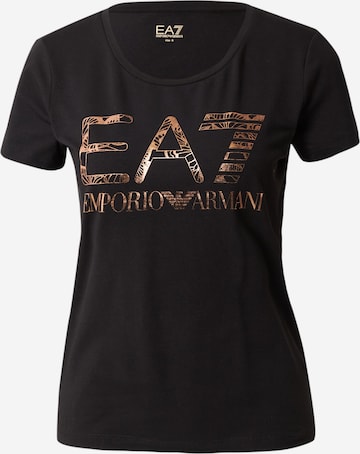 EA7 Emporio Armani T-Shirt in Schwarz: predná strana