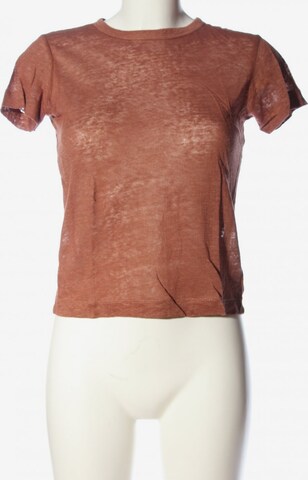 H&M Top & Shirt in XXS in Brown: front