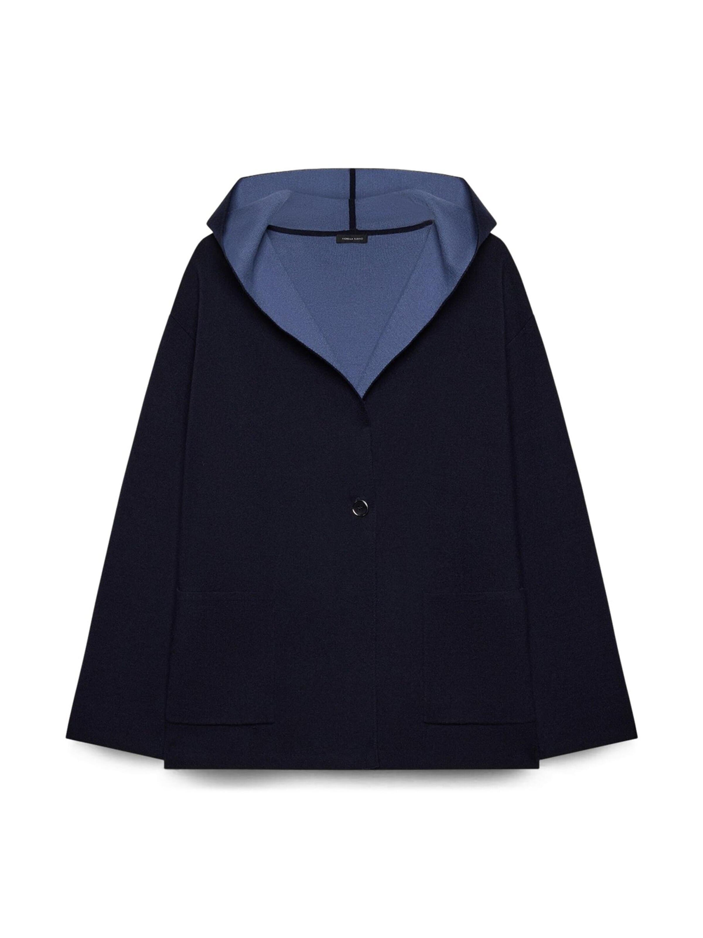 Fiorella Rubino Between-seasons coat in Blue: front