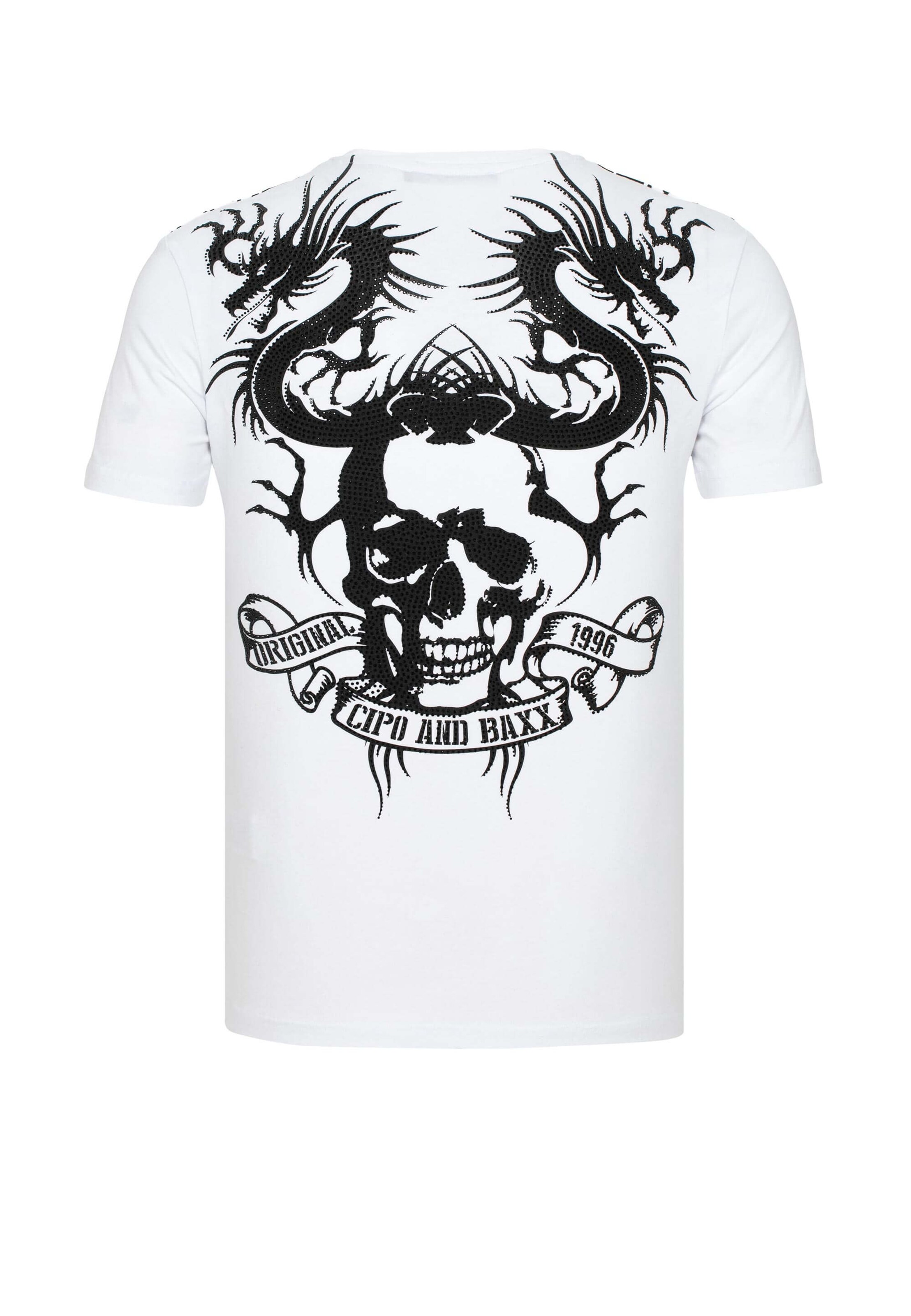 CIPO & BAXX Shirt 'Yakuza Dragon' in White