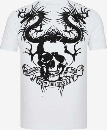 CIPO & BAXX Shirt 'Yakuza Dragon' in Weiß