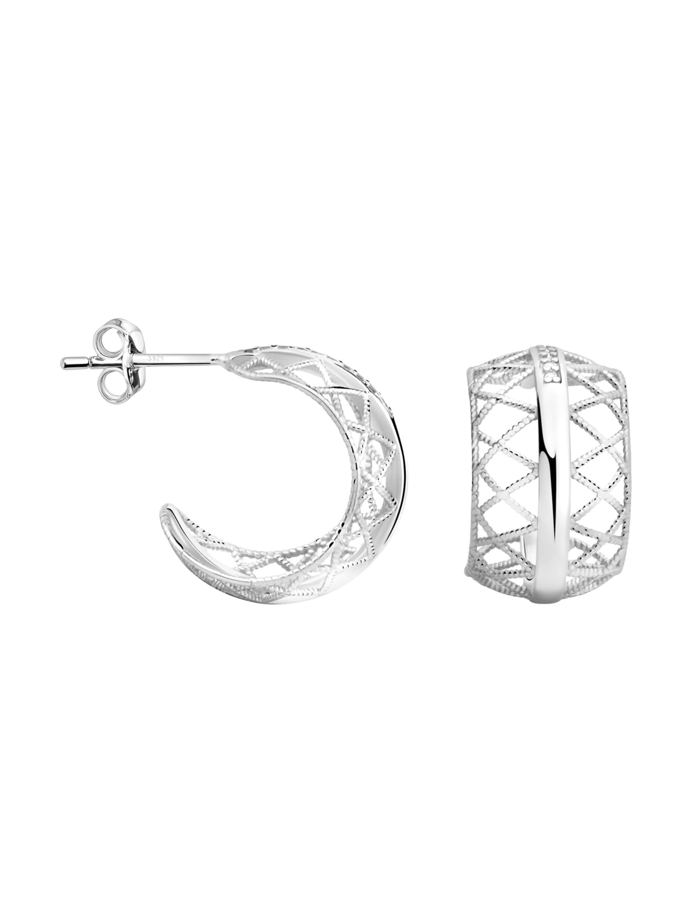 Sofia Milani Ohrringe 'Grid'‌‌ in Silber: Vorderseite