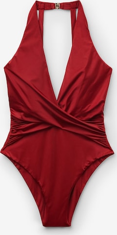 CALZEDONIA Swimsuit 'Shiny Satin' in Red: front