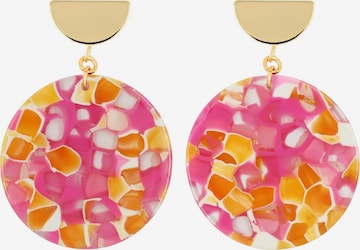 Boucles d'oreilles 'Amal' Fräulein Wunder en rose : devant