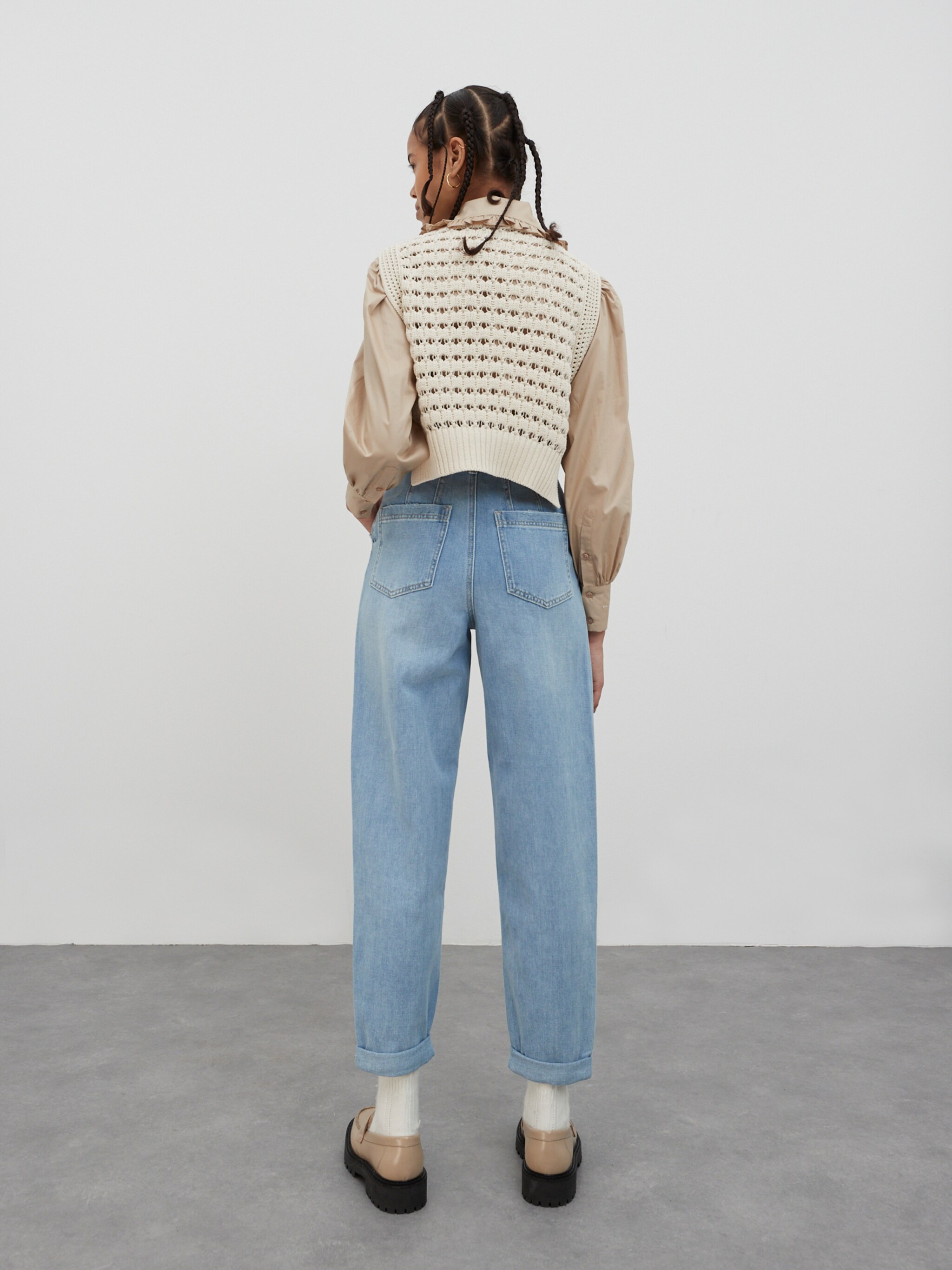 EDITED Producten Bandplooi jeans 'Chelsea' Blauw