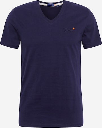 Superdry Regular Fit T-Shirt in Blau: predná strana