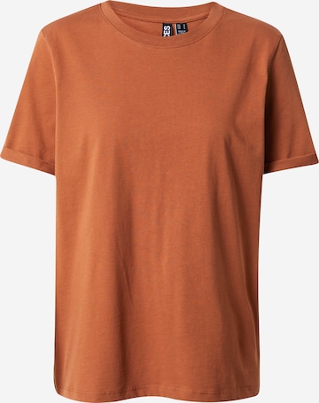 PIECES T-Shirt 'Ria' in Braun: predná strana