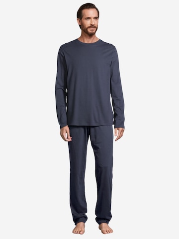 SCHIESSER Pyjama lang 'Night & Home' in Blau