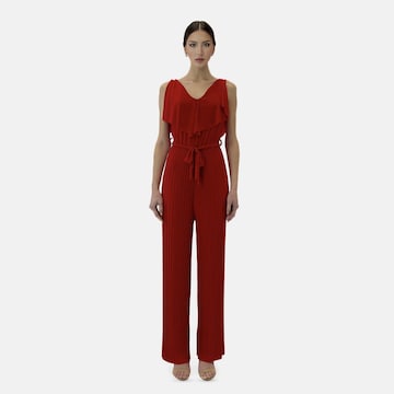 Tuta jumpsuit di Elara in rosso: frontale