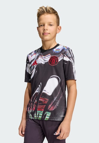 ADIDAS PERFORMANCE - Camiseta funcional 'Manchester United 25/26 Pre-Match' en negro: frente