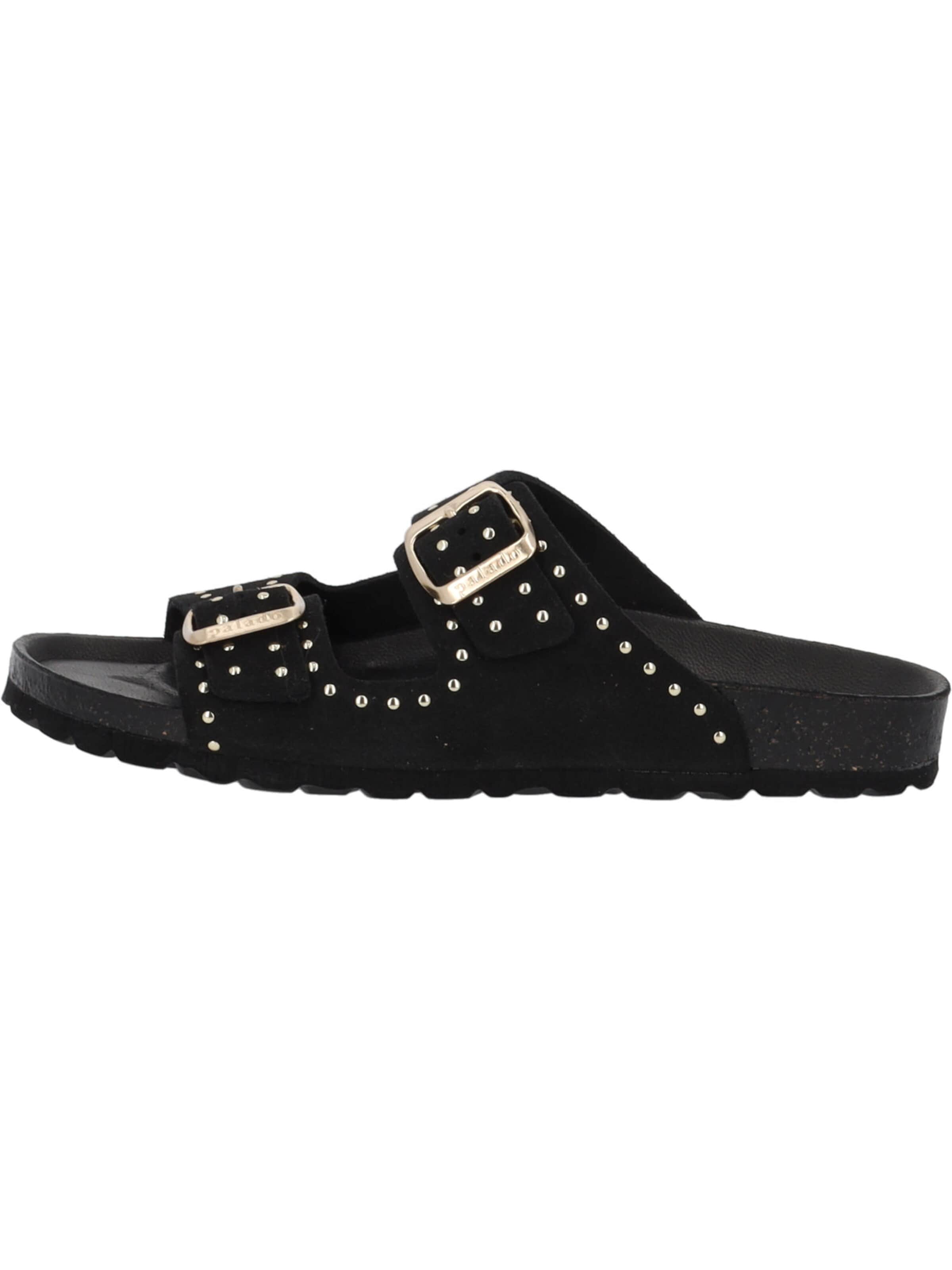 Palado Mule 'Palado Elaha Rivet Velours Premium Leather' in Black