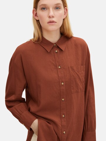 TOM TAILOR Blouse in Brown