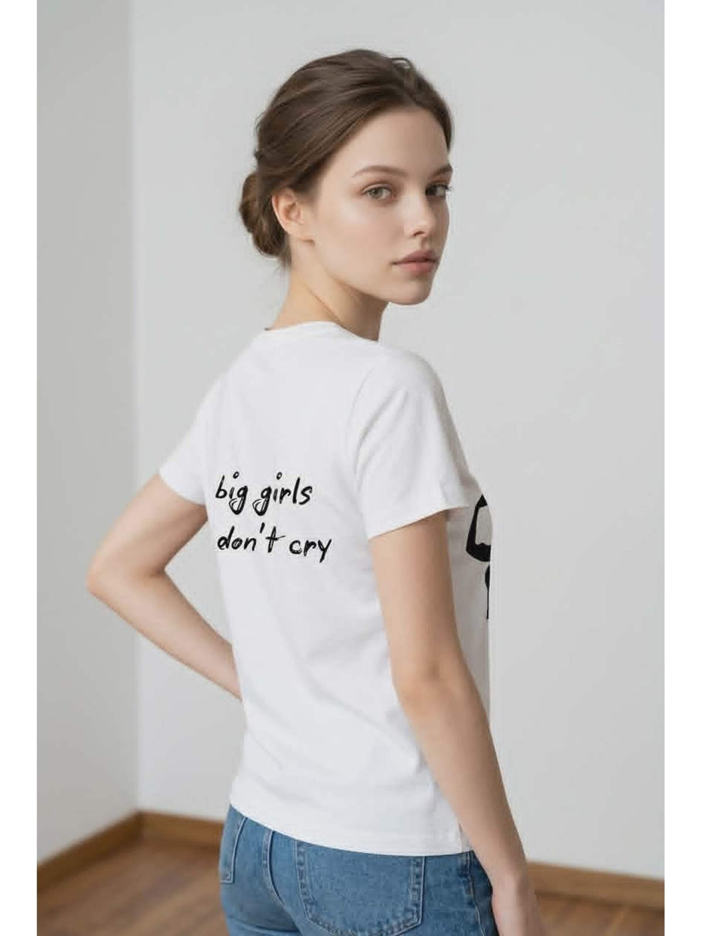 Printdistrict.dk Shirts 'Girl Power' i hvid