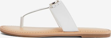 Tongs TOMMY HILFIGER en beige : devant