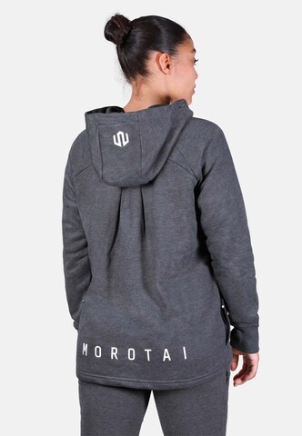 MOROTAI Athletic Zip-Up Hoodie 'Naka' in Grey