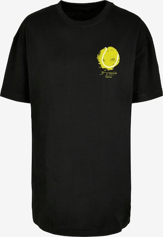 Merchcode T-Shirt 'Its Tennis Time' in Schwarz: predná strana