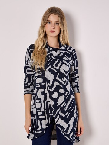 Apricot Abstract Geo Wrap Top ' ' in Grau: Vorderseite