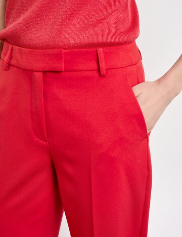 TAIFUN Slim fit Pleated Pants in Red