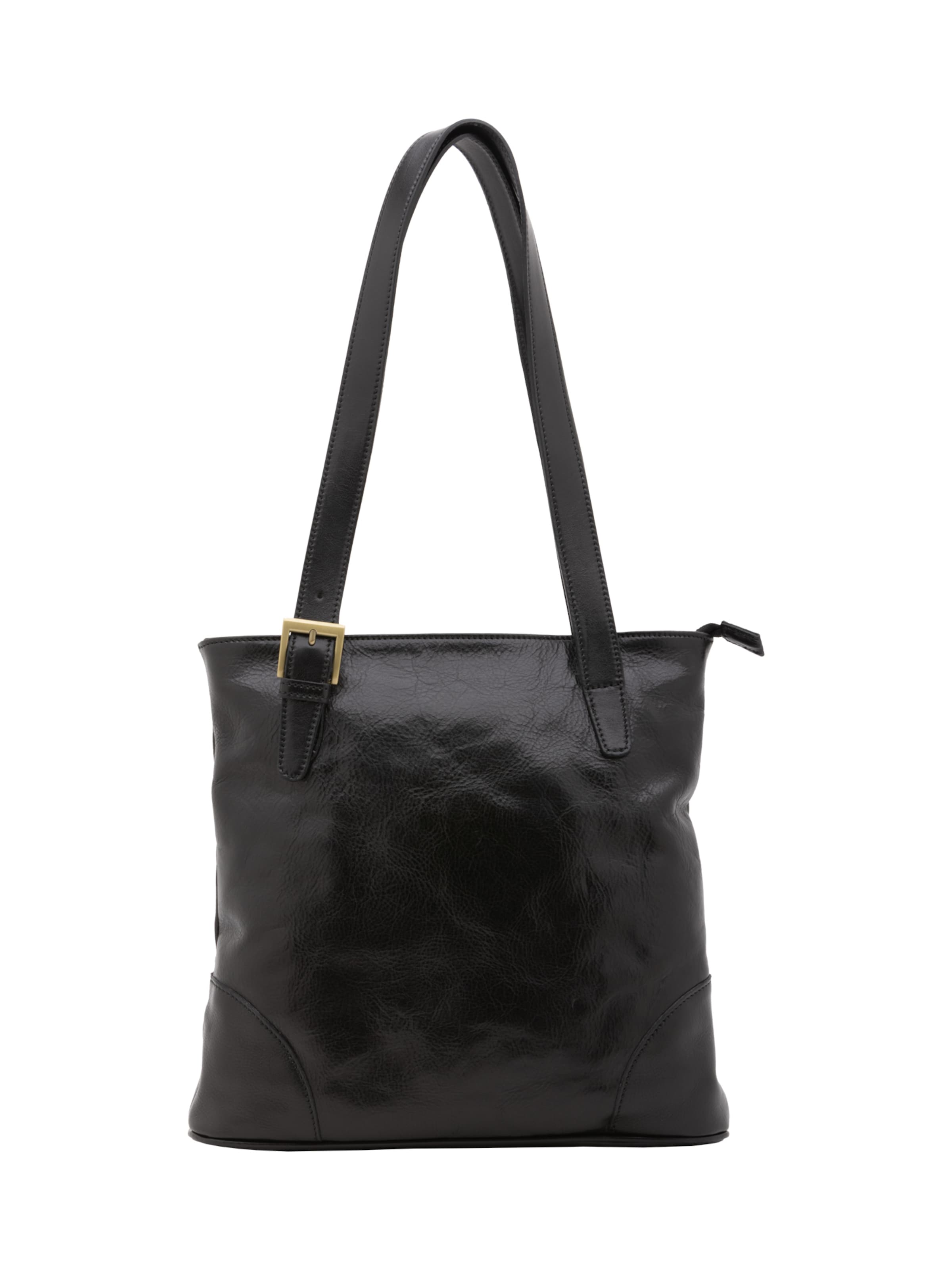 Borsa a spalla 'Borsa a Spalla Donna Pelle Vacchetta - Chiusura Zip' di I Fratelli in nero: frontale