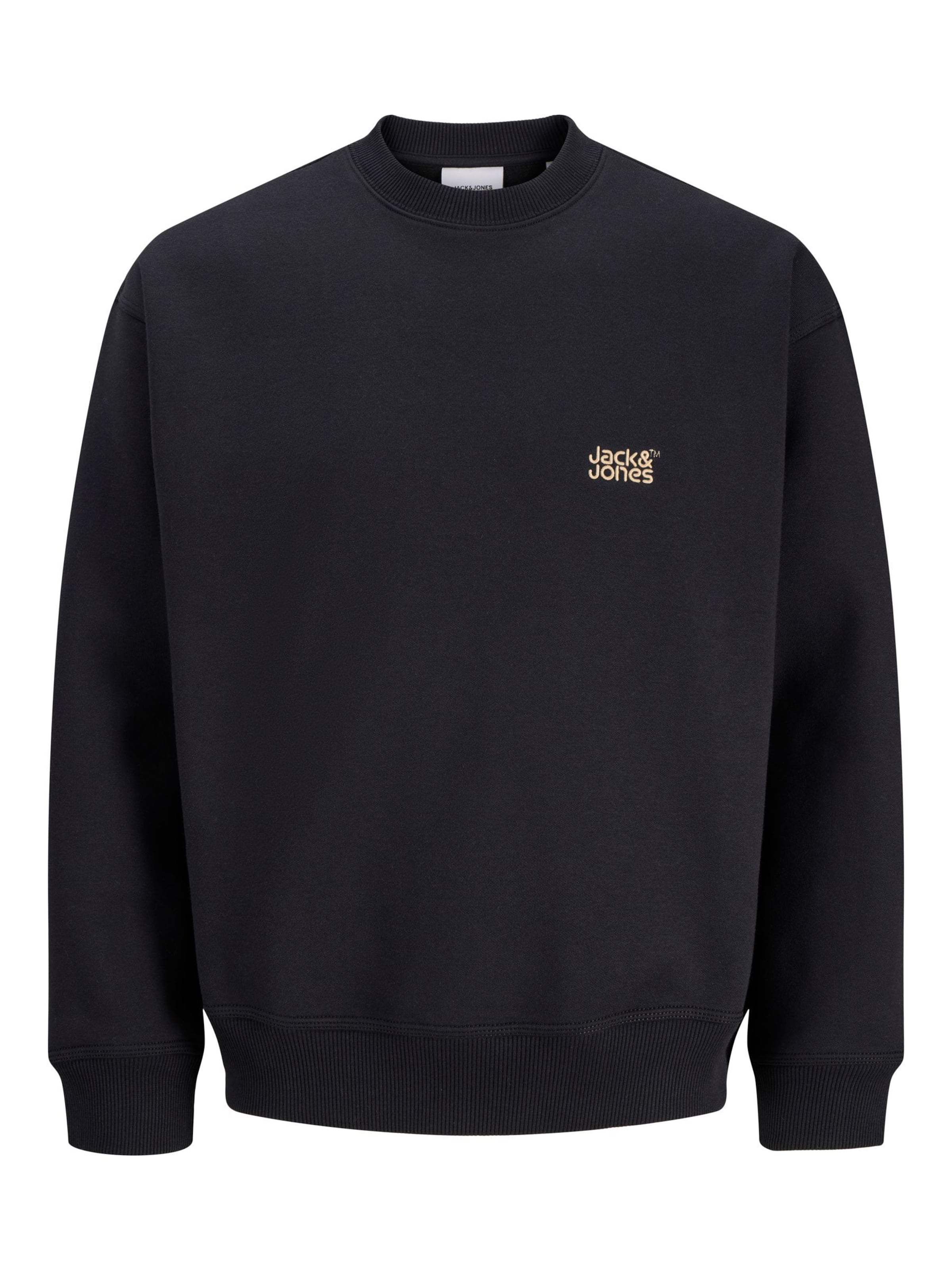 Jack & Jones JuniorSweater majica 'JJECOLTON' - crna boja: prednji dio