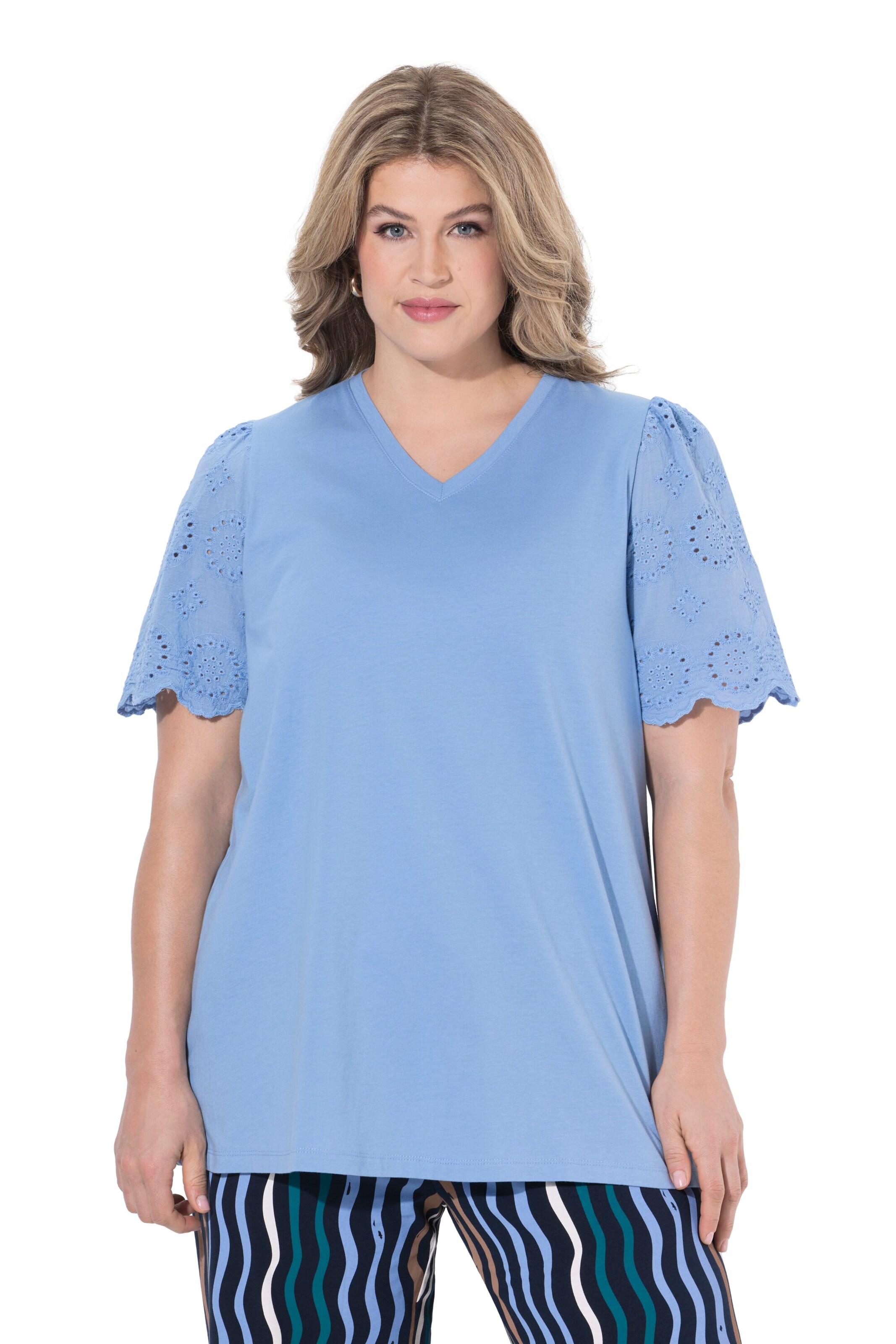 Ulla Popken Shirt in Blauw: voorkant
