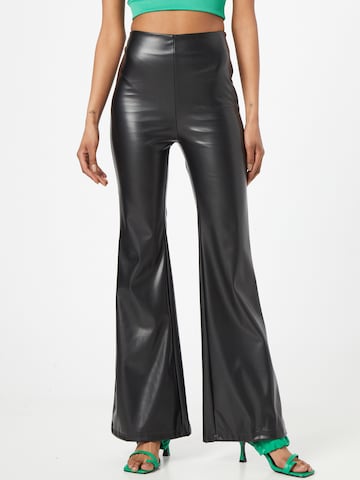 évasé Pantalon Nasty Gal en noir : devant