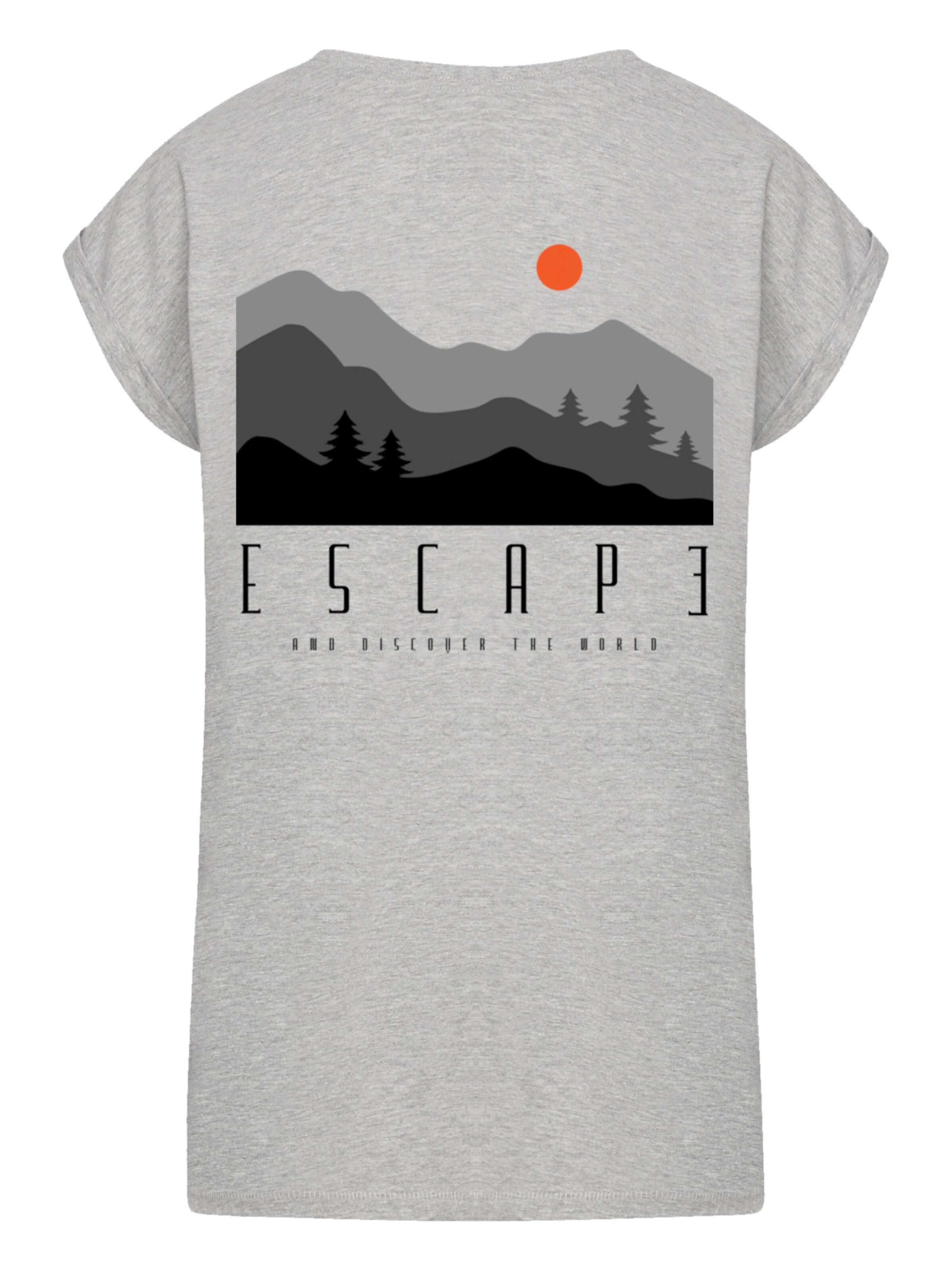 F4NT4STIC Shirt 'Escape Discover the World Forest Landscape' in Grey