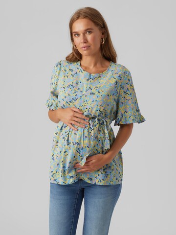 MAMALICIOUS - Camisa 'Renee' em azul: frente