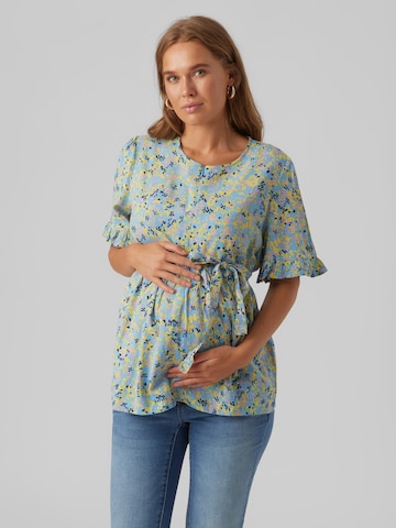 MAMALICIOUS Shirt 'Renee' in Blauw: voorkant