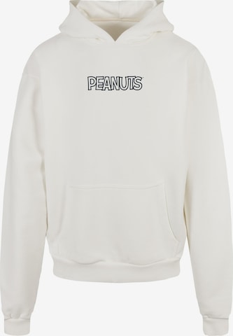 Merchcode Sweatshirt 'Peanuts - Peekaboo' in Weiß: predná strana