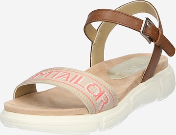 TOM TAILOR Sandalen met riem in Beige: voorkant