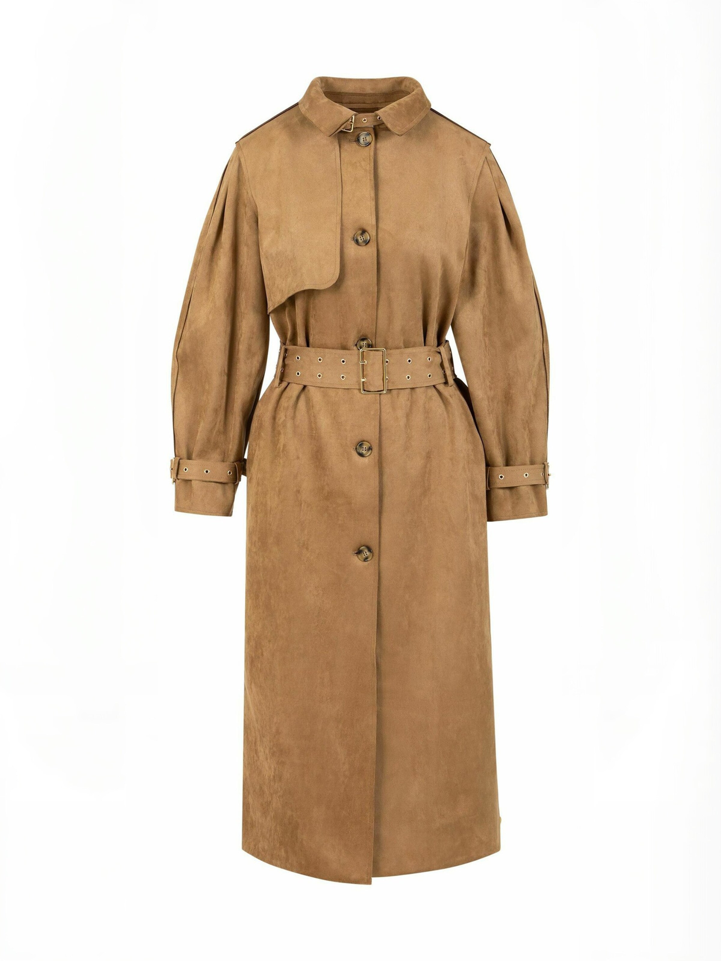 Coster Copenhagen Between-Seasons Coat ' Trenchcoat ' in Beige: front