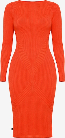 Süel knitwear Strickkleid 'Gabi' in Rot: Vorderseite