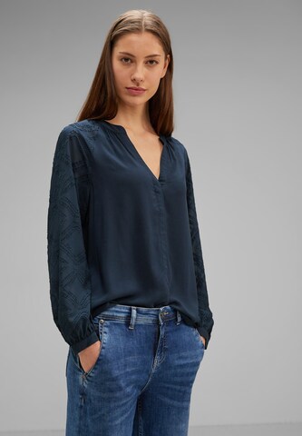 STREET ONE Blouse in Blue: front