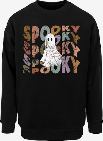 juoda Merchcode Megztinis be užsegimo 'Halloween - Spooky Ghost': priekis