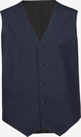 Men Plus Gilet in Blauw: voorkant