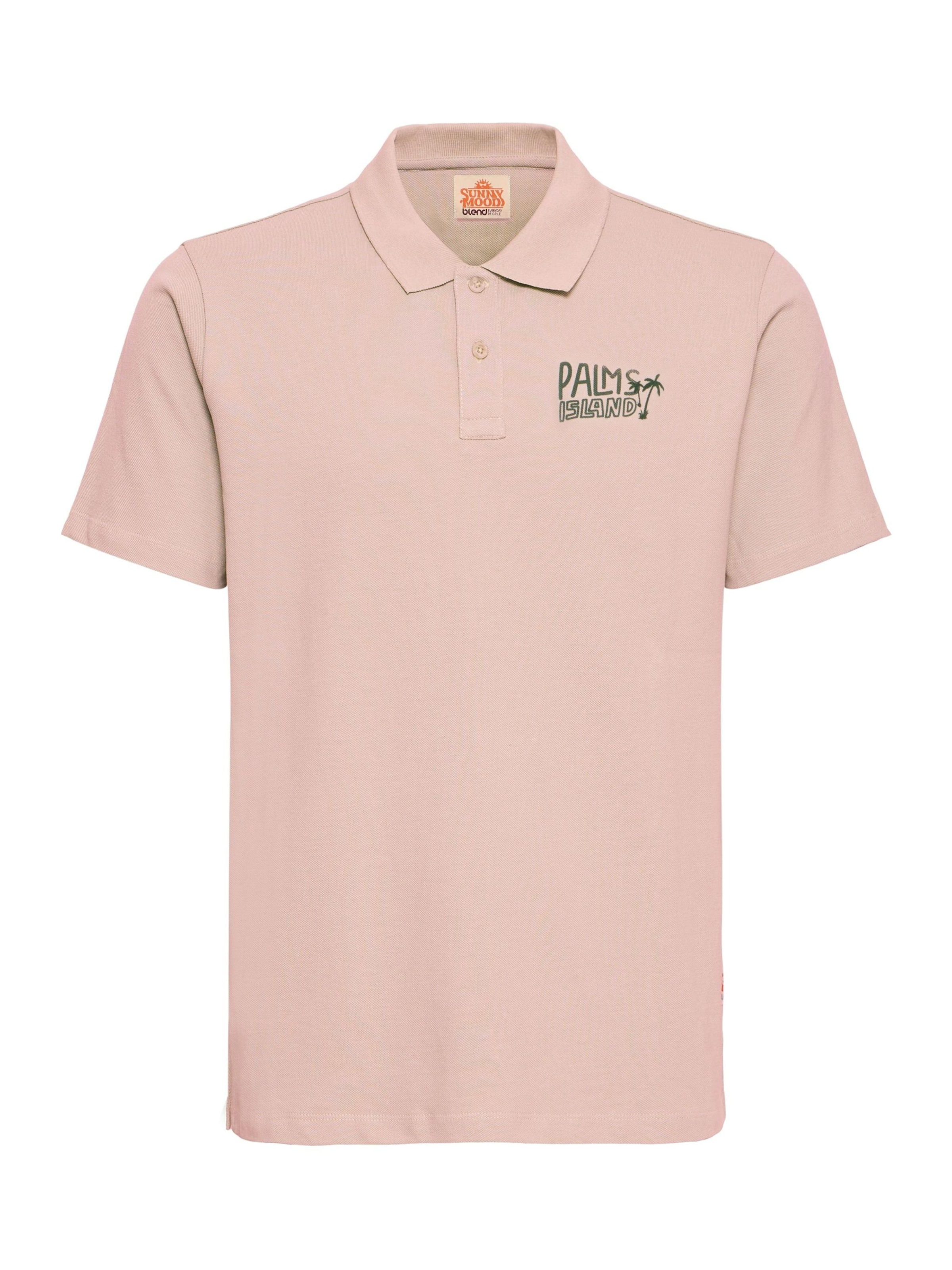 BLEND Shirt ' BHMaille Polo ' in Roze: voorkant