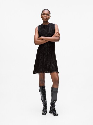 Abito in maglia di Karl Lagerfeld in nero: frontale
