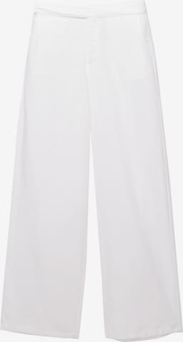 Pull&Bear Housut värissä valkoinen: etupuoli