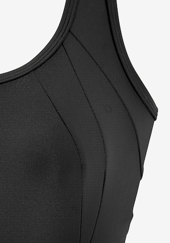 KangaROOS Bustier Shapingbadeanzug in Schwarz