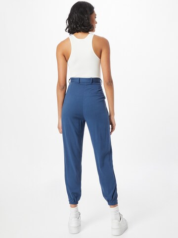 GREENBOMB Tapered Pleat-Front Pants in Blue