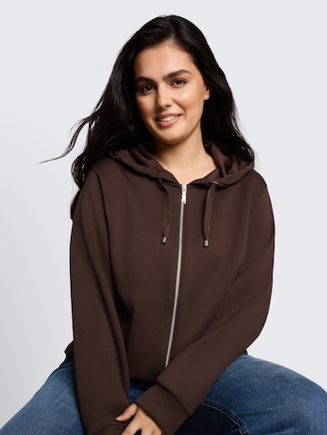 Tom Tailor Women + Sweat jacket in Brown