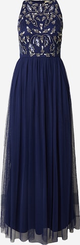 Robe de soirée 'Donatella' LACE & BEADS en bleu : devant