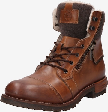 bugatti Lace-Up Boots in Brown: front