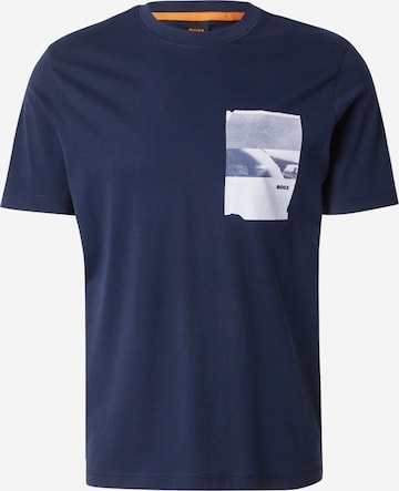 T-Shirt 'Container' BOSS en bleu : devant