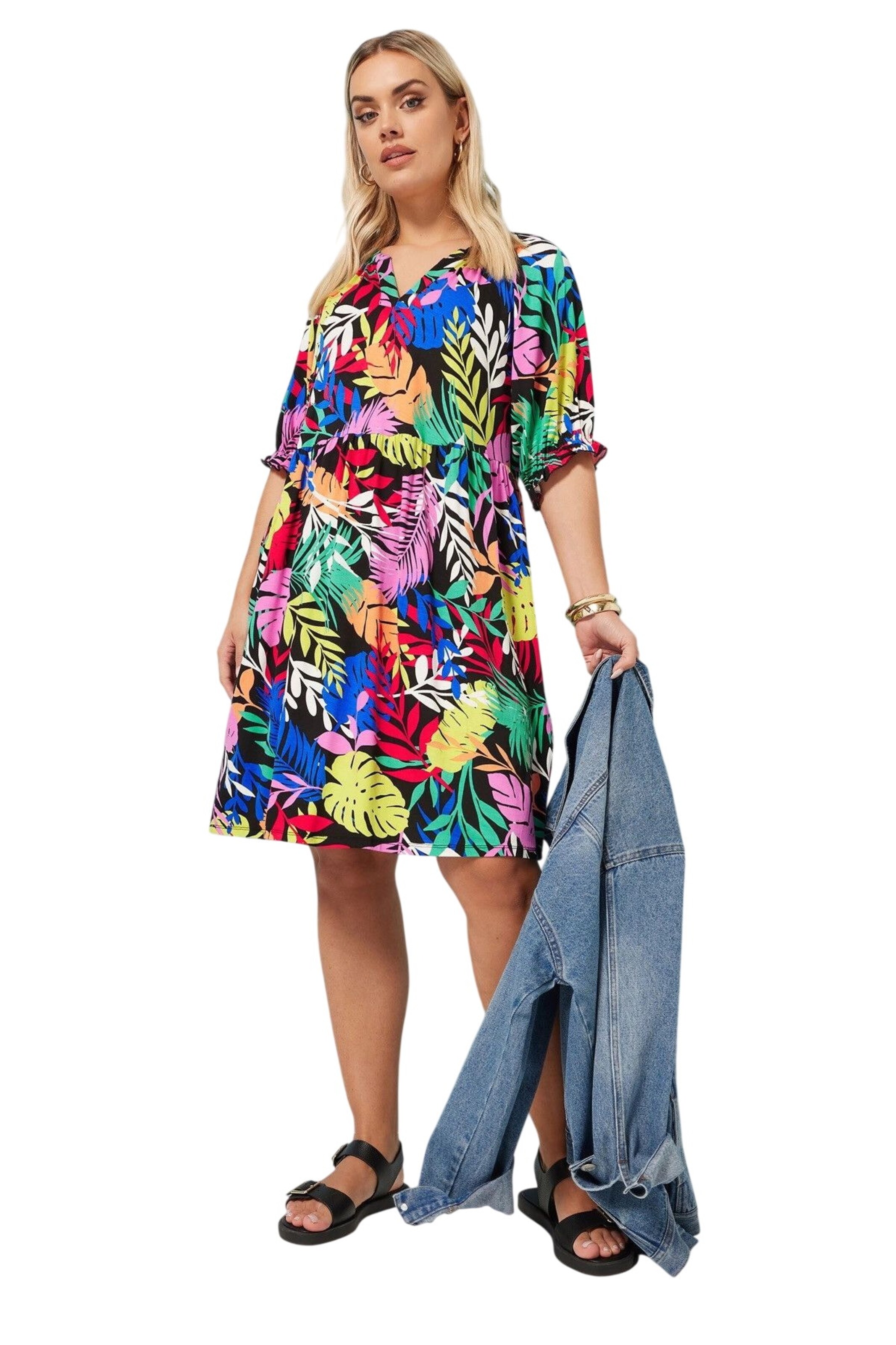 Stil Diva Kleid in Mischfarben