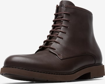 CAMPER Lace-Up Ankle Boots ' Neuman ' in Brown: front